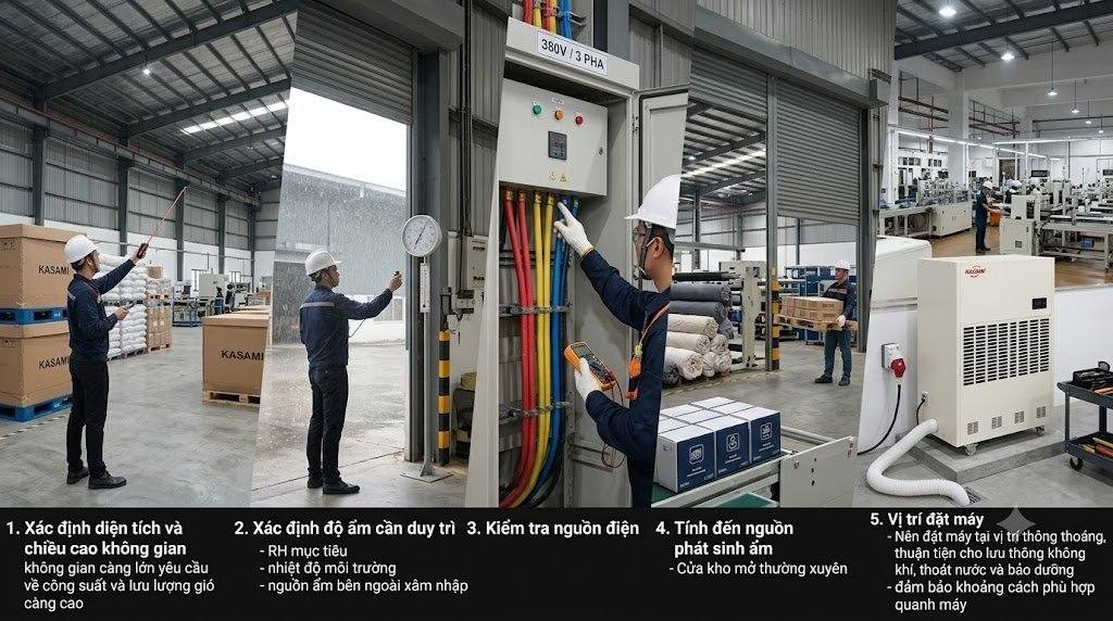 Kinh nghiệm chọn máy hút ẩm công nghiệp công suất lớn