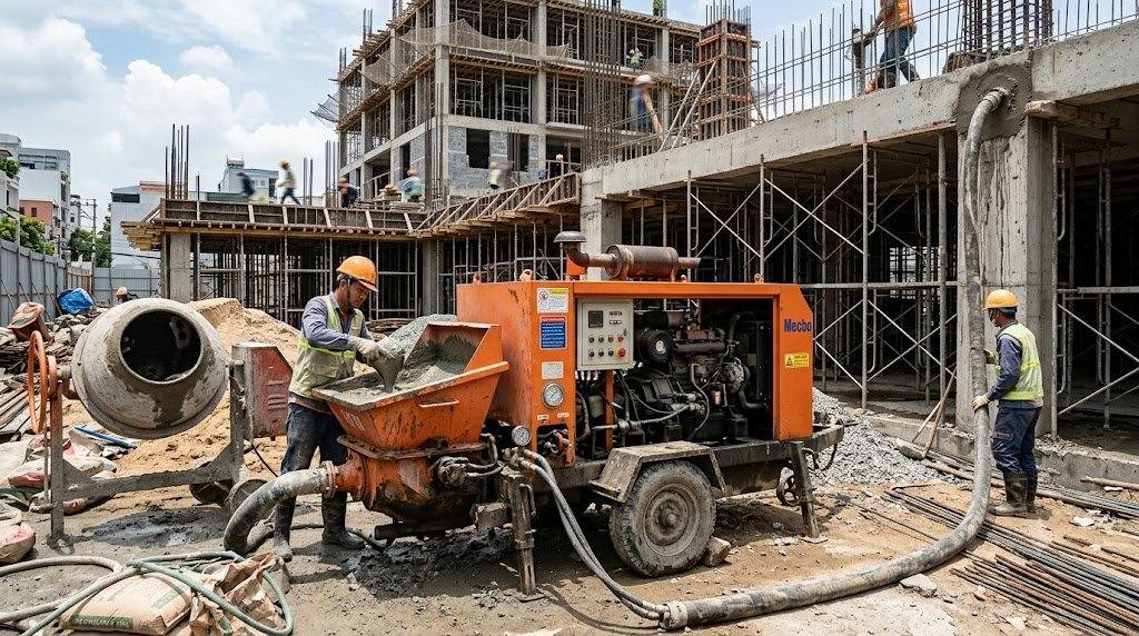 Kinh nghiệm chọn máy bơm vữa theo yêu cầu công trình