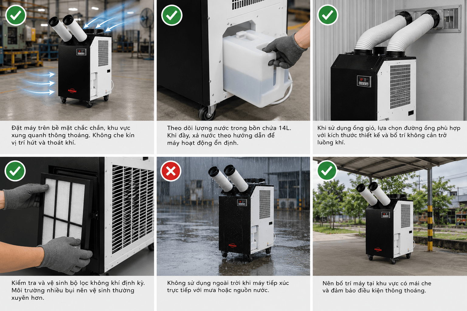 Lưu ý khi sử dụng KASAMI KPAC55