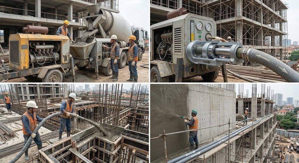 Máy bơm phun vữa là gì?