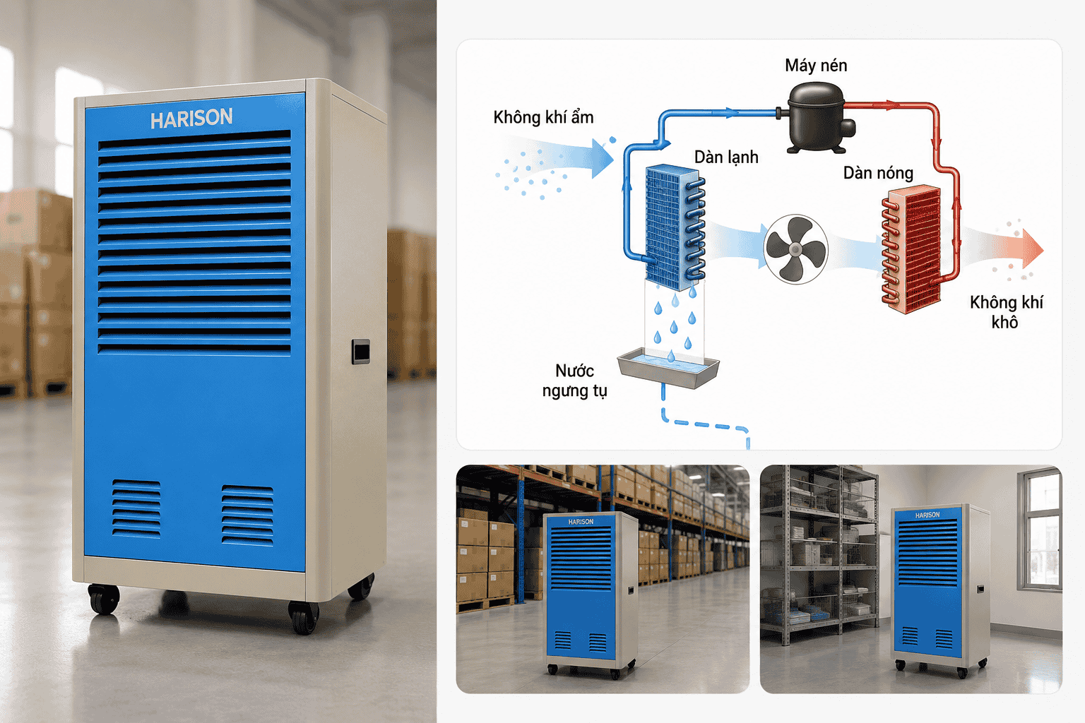 Máy hút ẩm công nghiệp Harison HD-150B là gì?