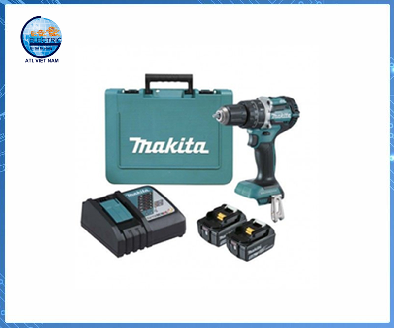 Máy Khoan Búa, Vặn Vít Dùng Pin MAKITA DHP484RTE