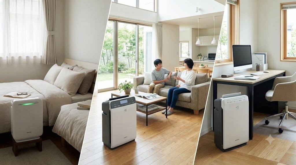Máy lọc không khí Hitachi phù hợp với những không gian nào?