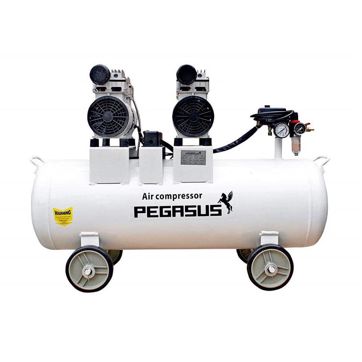 Máy Nén Khí Không Dầu Giảm Âm Pegasus 2HP 70L TM-OF750x2-70L