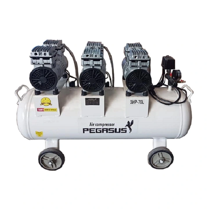 Máy Nén Khí Không Dầu Giảm Âm Pegasus 3HP 70L TM-OF750x3-70L