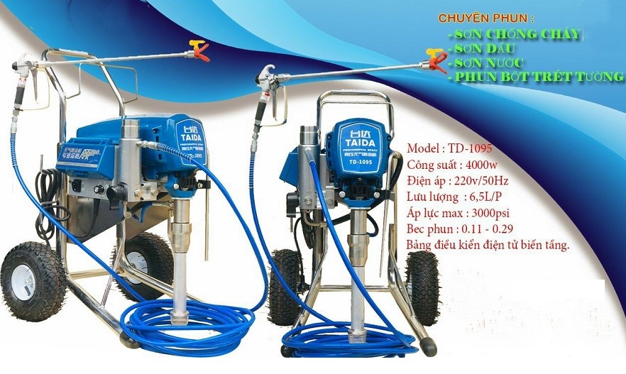 máy phun bột trét tường