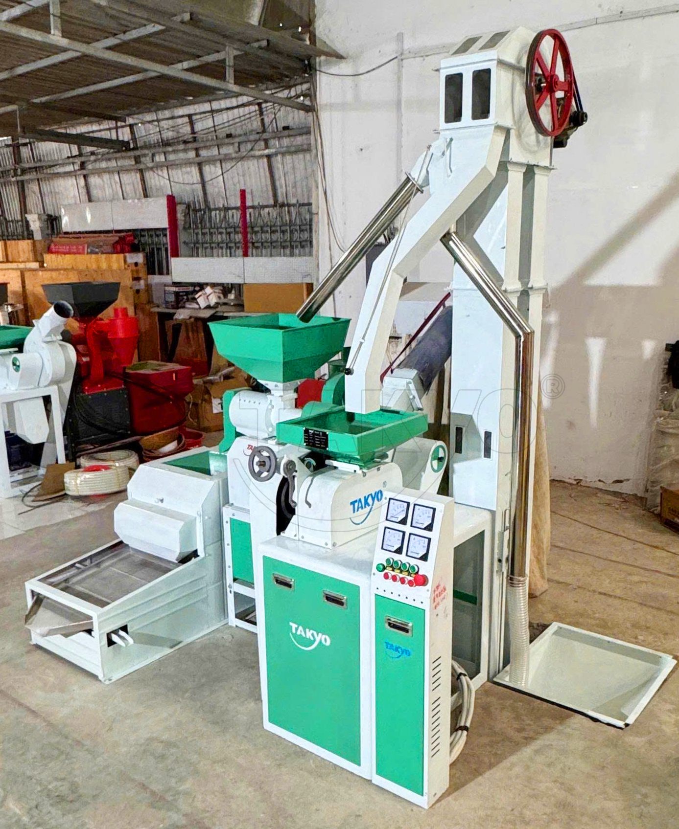 Dàn Máy Xát Gạo Liên Hoàn Takyo TK 1200 - Mẫu cải tiến