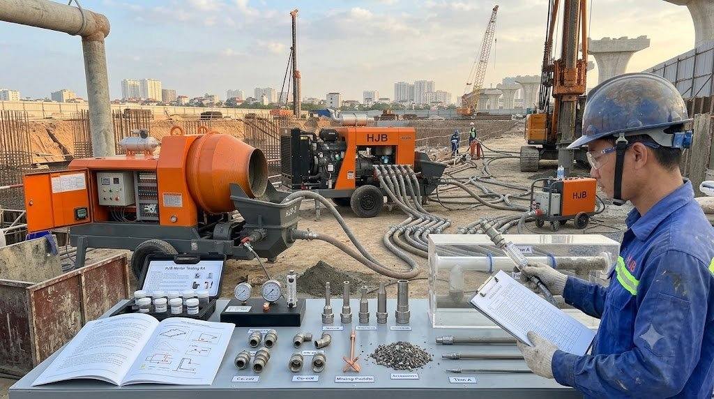 Những yếu tố ảnh hưởng đến giá máy bơm vữa HJB