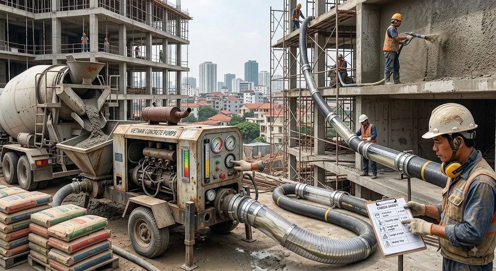 Những yếu tố cần quan tâm khi chọn máy bơm vữa