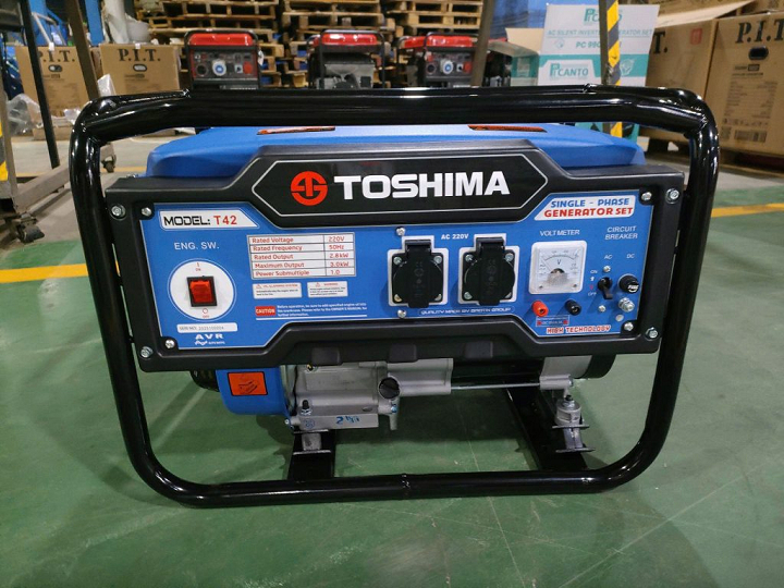 Máy Phát Điện Chạy Xăng 3KW Toshima T42E ( không đề )