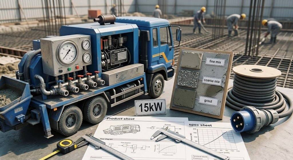 Tiêu chí chọn công suất máy bơm vữa
