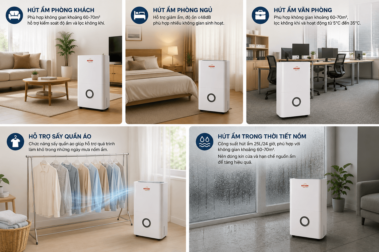Ứng dụng của máy hút ẩm Kasami KS-25EC