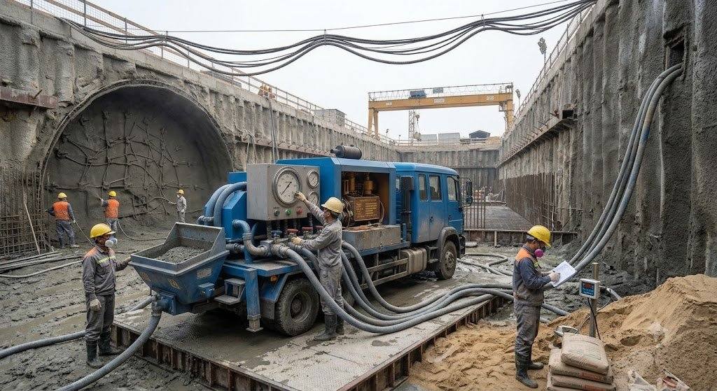 Vì sao cần chọn máy bơm vữa đúng thông số?