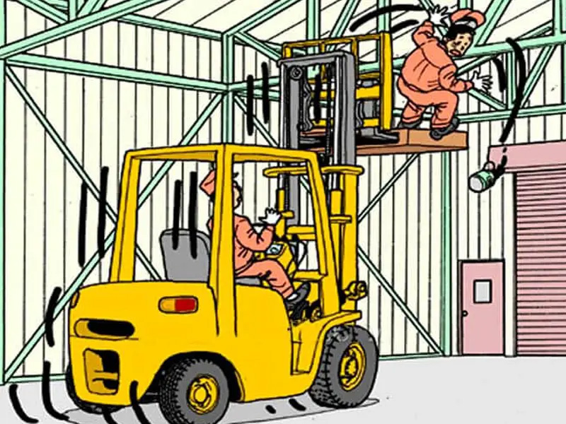 Xe nâng hàng có nâng người được không