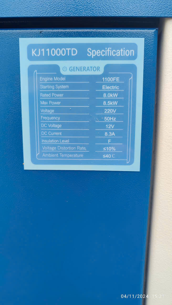 Máy Phát Điện Chạy Dầu Kujoyo 8Kw KJ11000TD