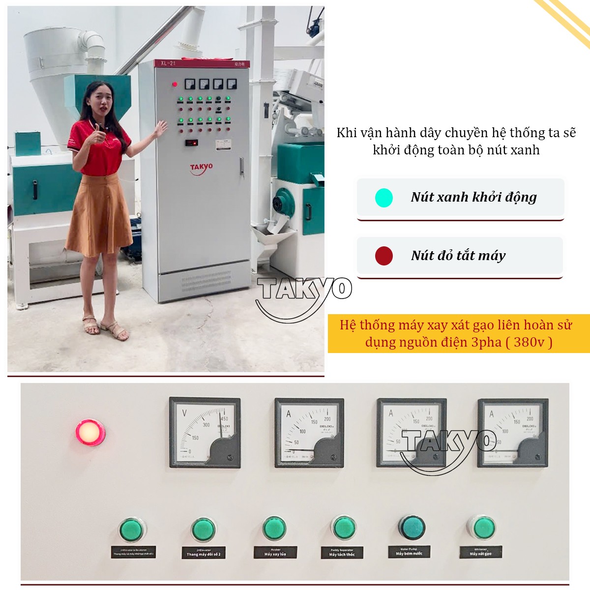 Dây chuyền máy xay xát gạo công nghiệp Takyo XL-21