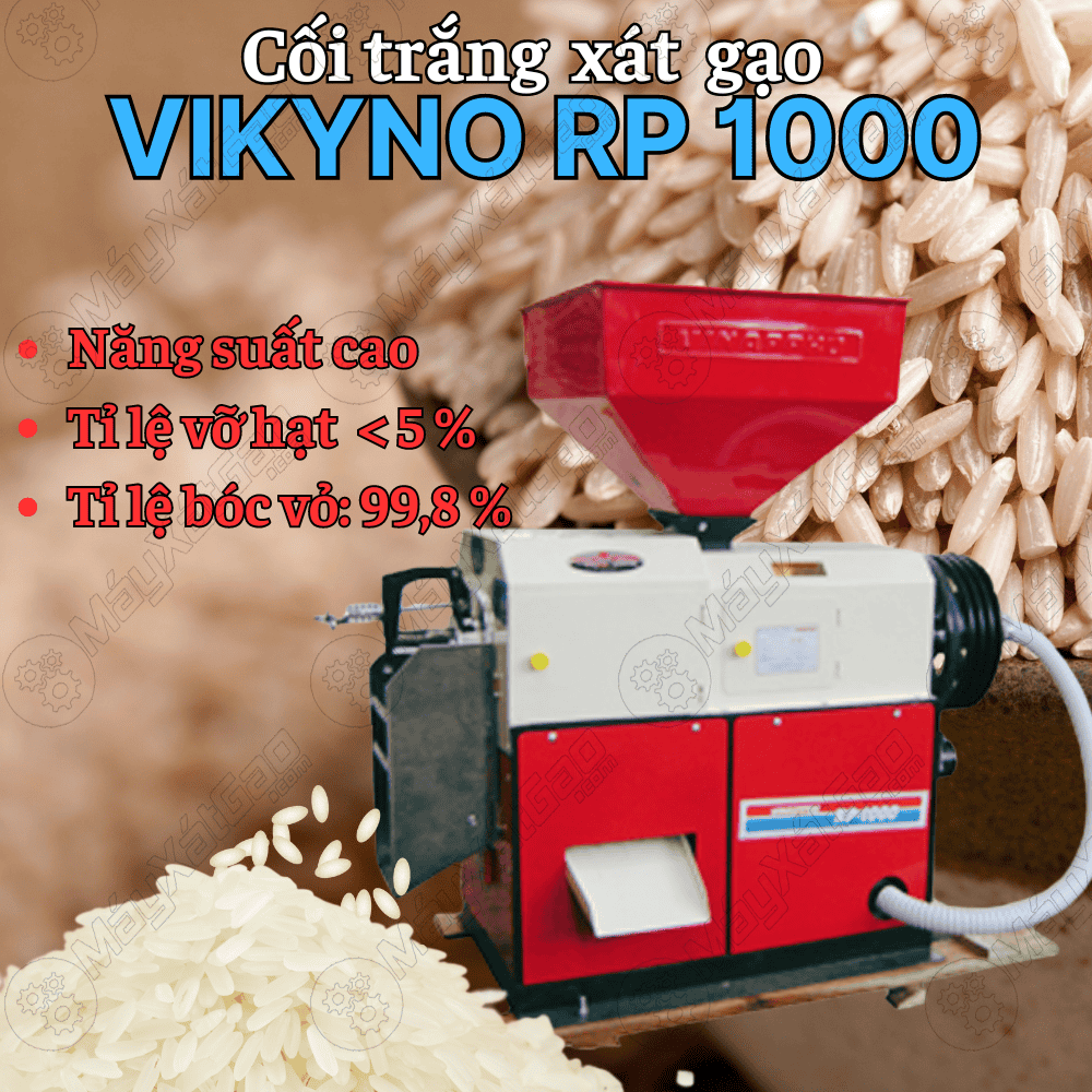 Cối trắng xát gạo có motor Vikyno RP1000