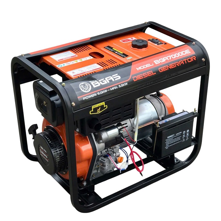 Máy Phát Điện Chạy Dầu Diesel 5.5KW BGAS BGA7000DE