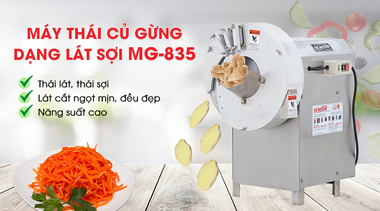 Máy thái củ gừng dạng lát sợi MG-835