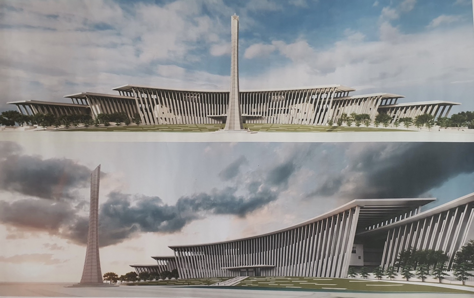 Thi công lắp đặt tấm ốp nhôm tại Dự án Bảo tàng LSQS Việt nam (Giai đoạn 1)