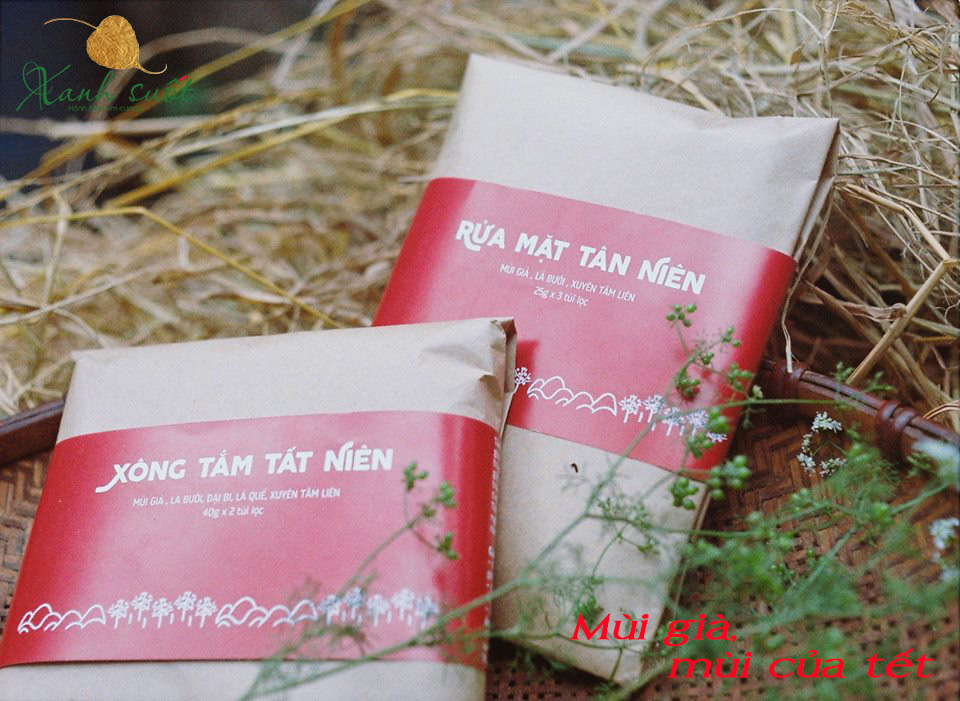 Rửa mặt bằng nước cây mùi già ngày tết