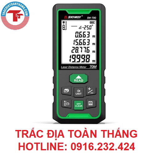 MÁY ĐO KHOẢNG CÁCH TIA XANH SNDWAY SW-70G
