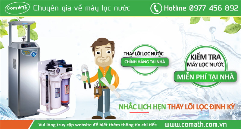 Dịch vụ thay lõi lọc nước tại nhà ở Hà Nội và Kiểm tra nước miễn phí