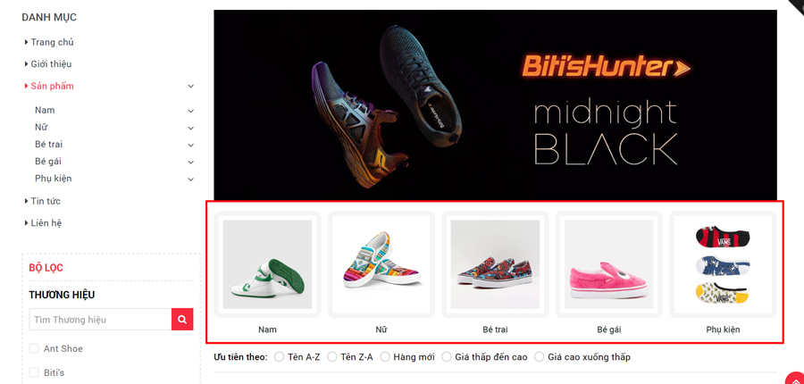 Danh mục sản phẩm