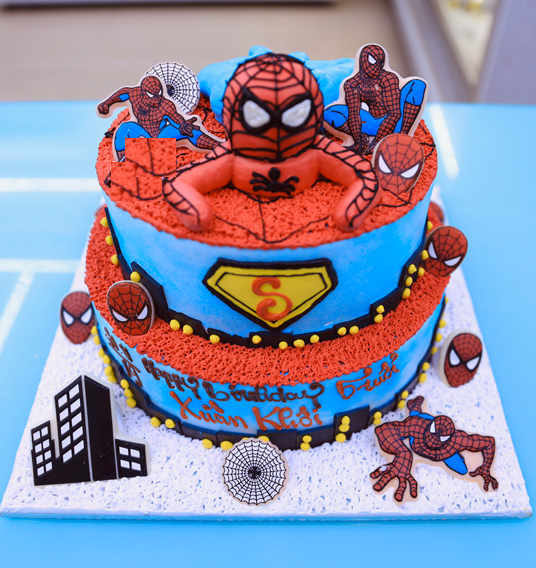 Bánh sinh nhật cho bé trai tạo hình siêu nhân nhện Mẫu 52590  FRIENDSHIP  CAKES  GIFT