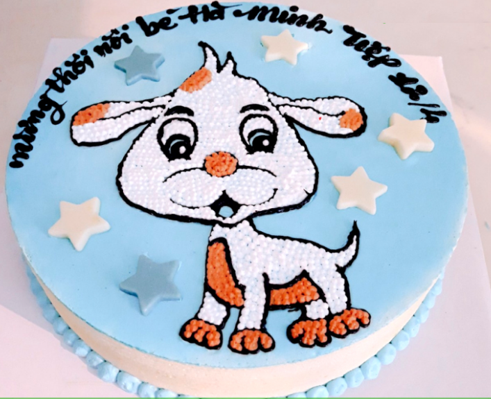 Đây là chiếc bánh kem hình con chó đáng yêu nhất mà bạn sẽ từng thấy! Với một hình ảnh vui nhộn và tươi sáng, chiếc bánh này sẽ làm hài lòng tất cả các bạn nhỏ. Hãy nhanh chân đặt hàng ngay hôm nay để có một buổi tiệc sinh nhật đáng nhớ.