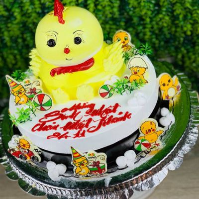 Bí quyết bánh sinh nhật vẽ hình con gà mẹo hay cho bé yêu