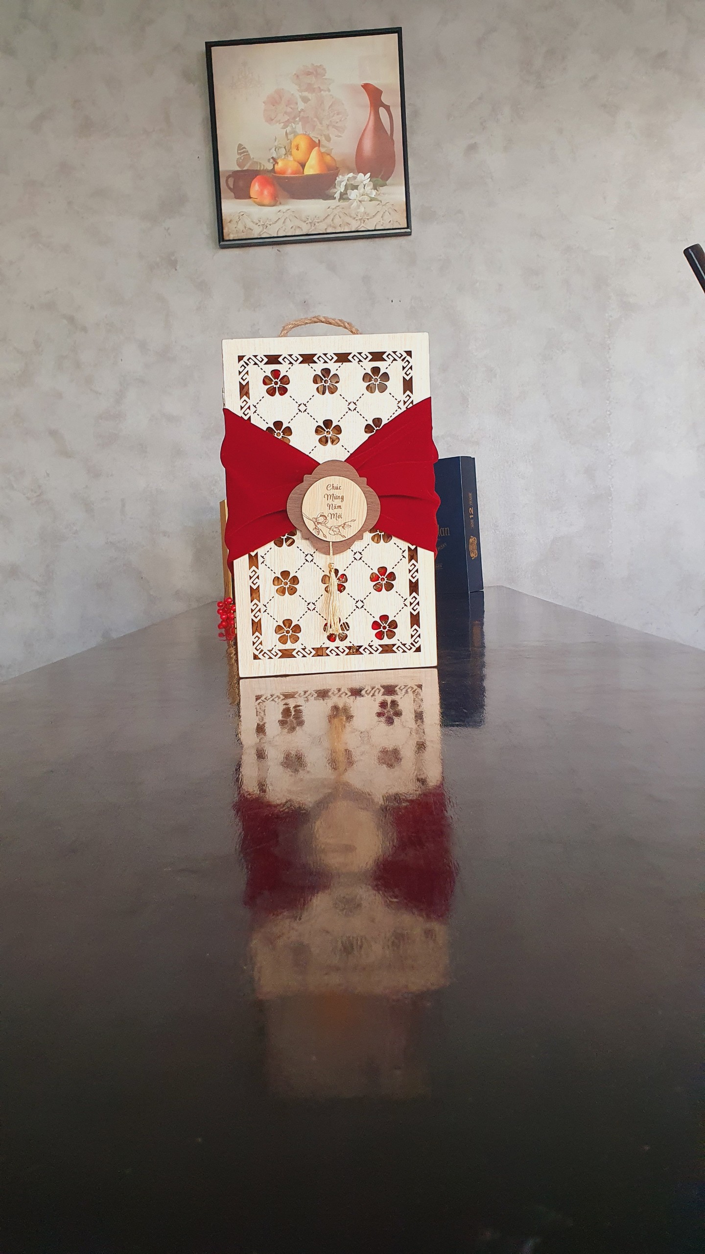 Hộp quà tặng tết quận Thủ Đức gố thông cao cấp - thành phần sâm Thượng hạng