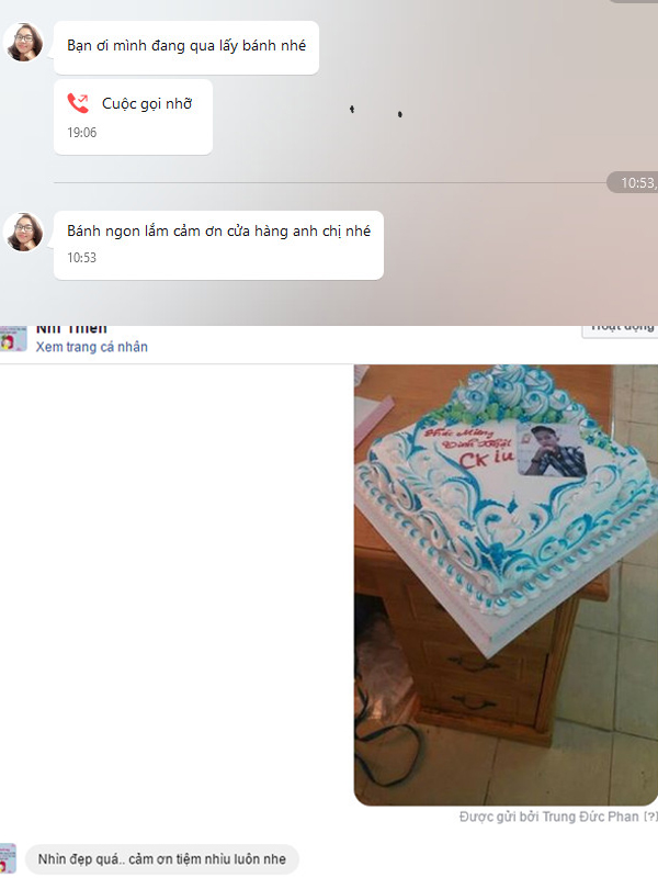 feedback khách hàng bánh kem quận 2