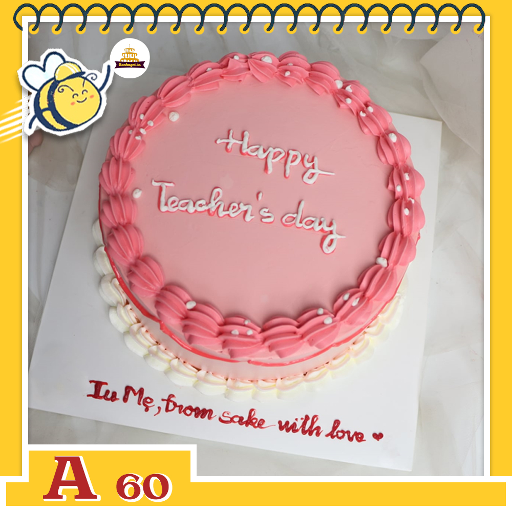 Bánh kem sinh nhật đơn giản A04 nền trắng bắt hoa màu hồng phấn nữ tính  tươi đẹp  TIEMBANHQUYNH  Quỳnh Bakery