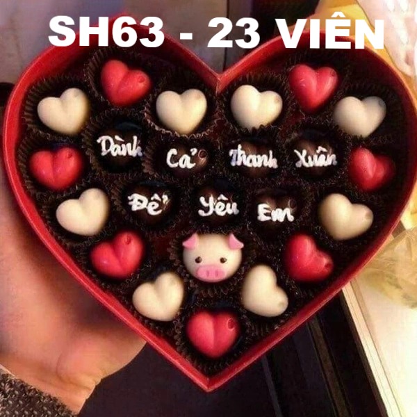 [SH0163] Hộp socola nhỏ xinh dễ thương 23v (có thể thay chữ)
