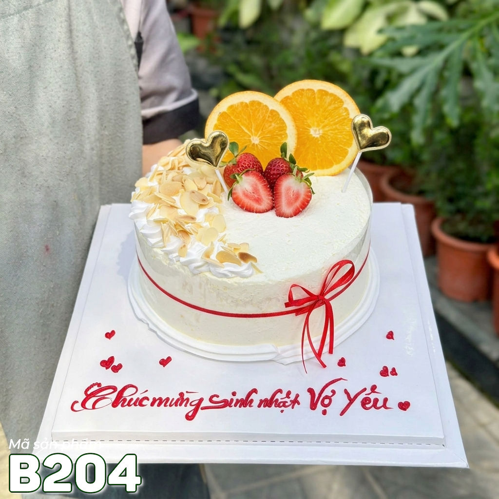 Bánh kem bắp B204 thắt nơ đỏ sang chảnh