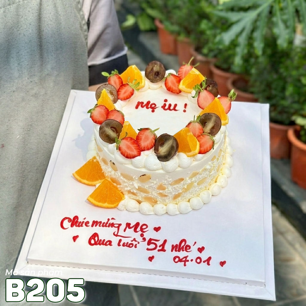 Bánh kem bắp B205 trái cây tổng hợp cao cấp