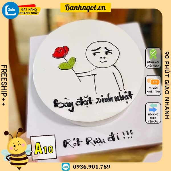 [BAK4103] Bày đặt sinh nhật - Bánh kem sinh nhật troll HOT trend Tiktok