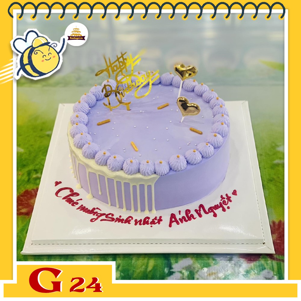 Bánh kem bé gái G24 tím mơ mộng