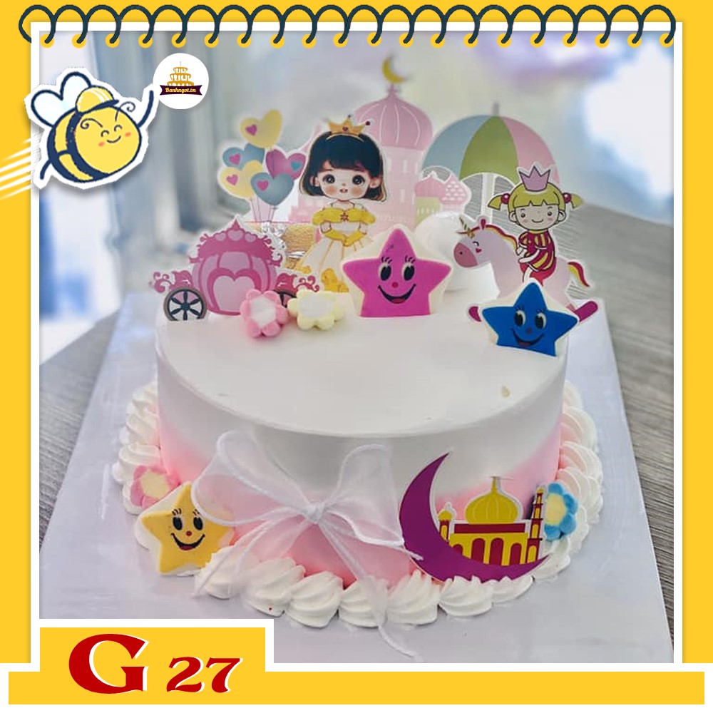 Bánh kem bé gái G27 lấp lánh ước mơ