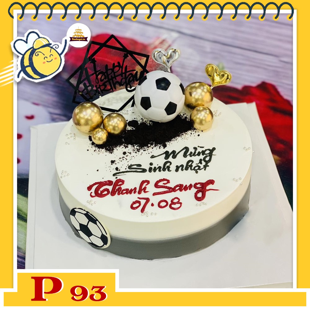 Bánh kem bé trai P93 bóng đá
