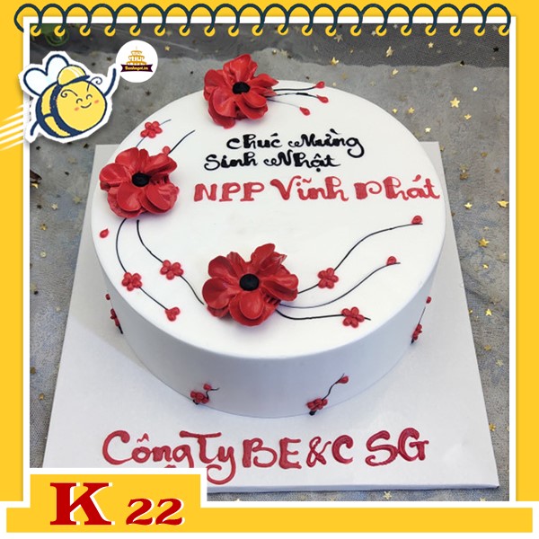 Bánh kem công ty tặng khách hàng K22