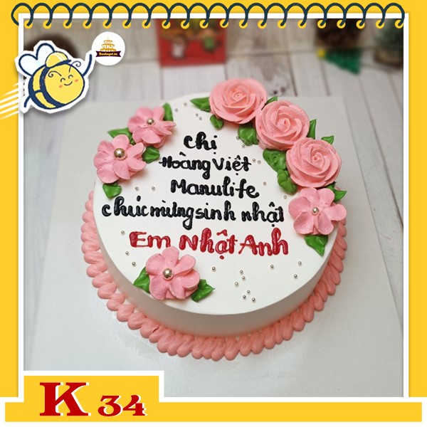 Bánh kem công ty tặng khách hàng K34