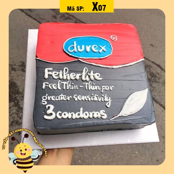 Bánh kem bựa hài hước 18+ X07 tạo hình hộp ba con sói đỉnh của chóp