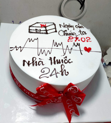 BS12 Bánh kem ngày thầy thuốc 27/2 Việt Nam đơn giản cho người thân làm nghề thuốc