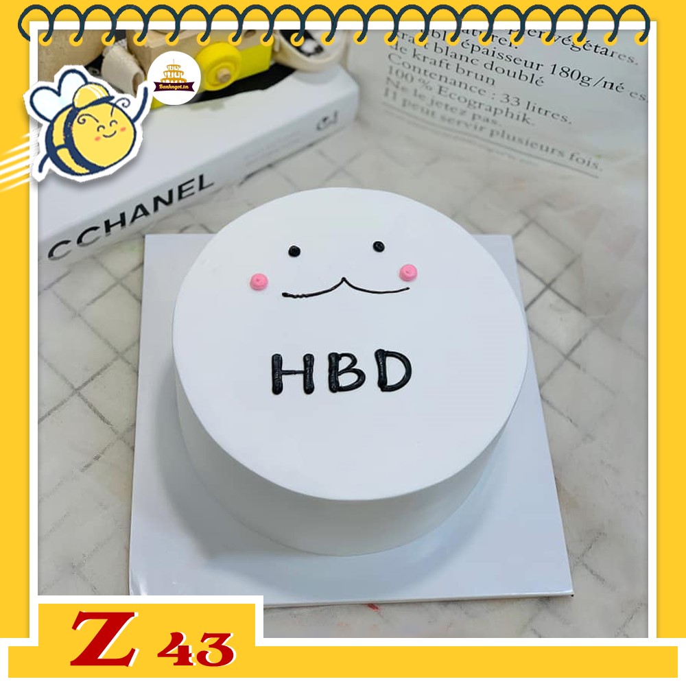 Bánh kem vẽ hình dễ thương Z43 con vật không có tên nhưng kute