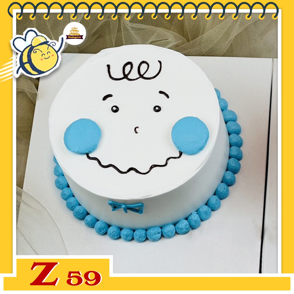 Bánh kem vẽ hình dễ thương Z59 bé trai dễ thương