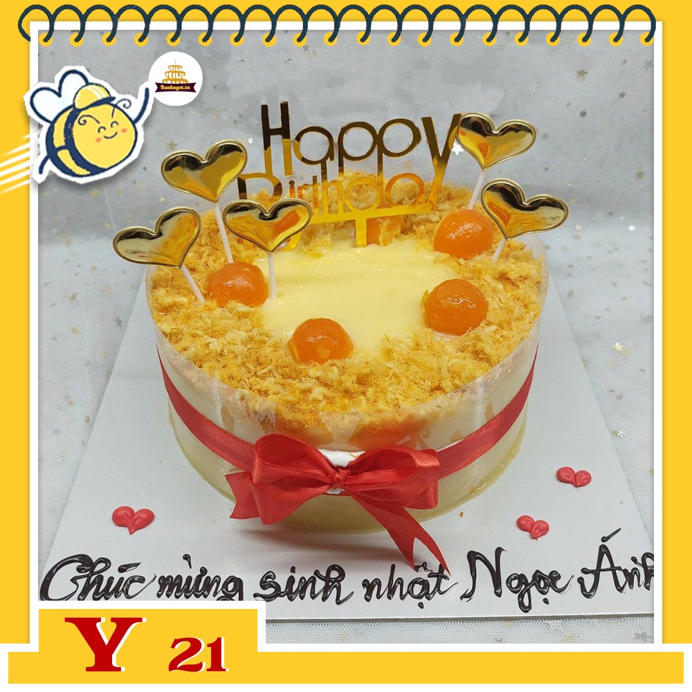 Bánh sinh nhật trứng muối Y21 bông lan trứng muối ngon