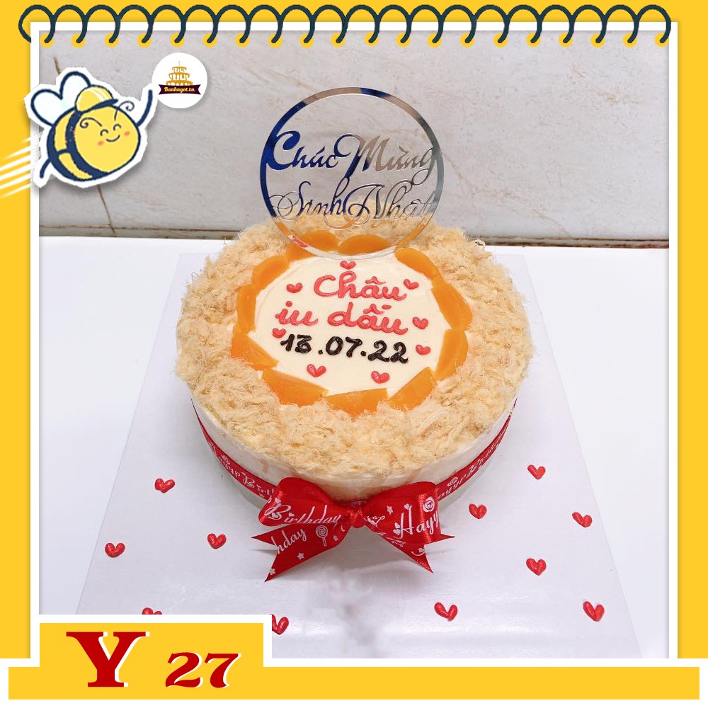 Bánh sinh nhật trứng muối Y27 bông lan trứng muối ngon