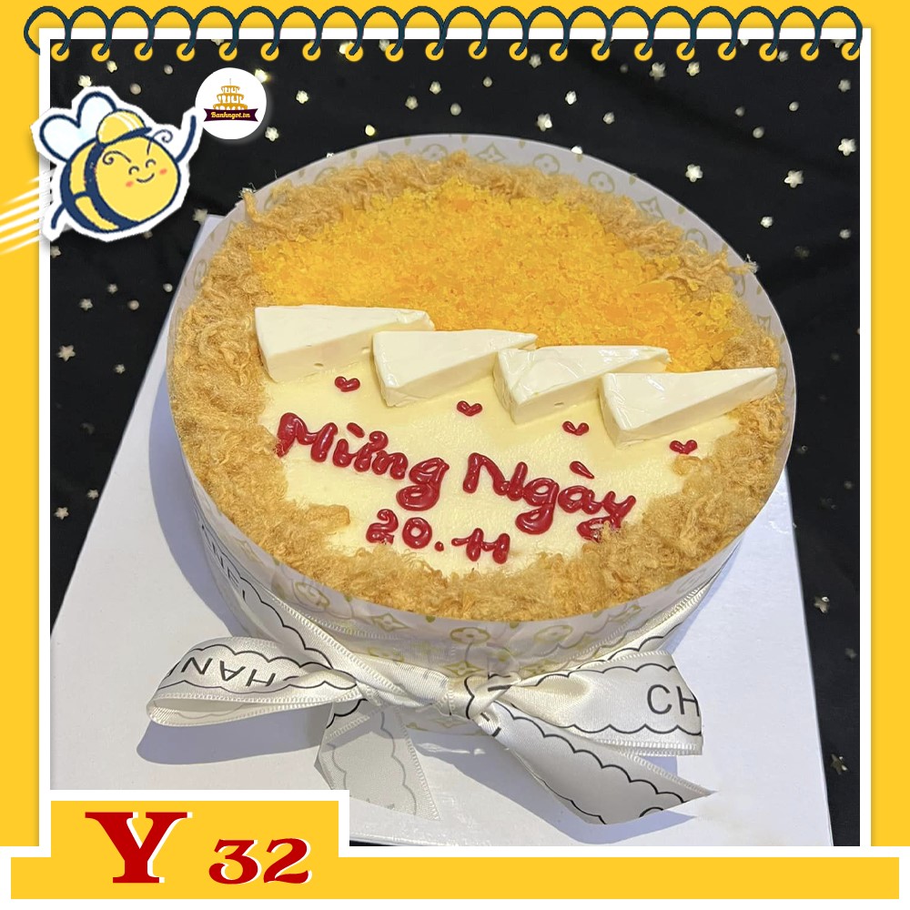 Bánh sinh nhật trứng muối Y32 bông lan trứng muối ngon